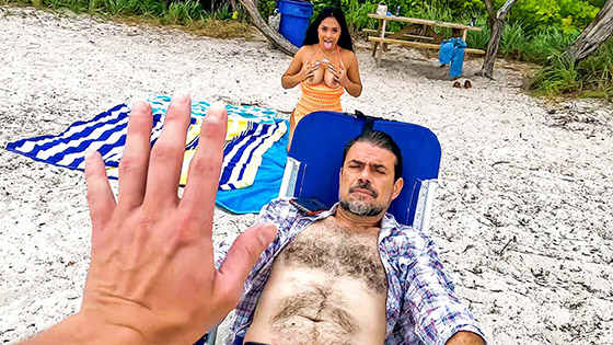 [MyPervyFamily] Serena Santos (Lame Labor Day Turns Lustful On Public Beach / 09.06.2022)