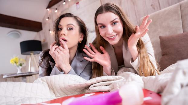 [Lesbea] Sabrisse, Arina Shy (Lesbian MILF brings dildo to work / 01.30.2024)